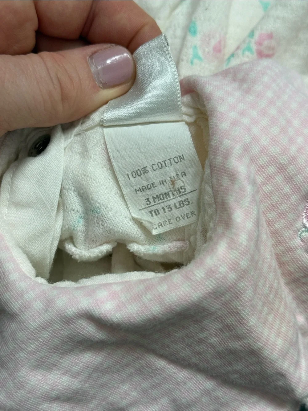 Vintage 1960s 1970s Baby Dior baby girl 0-3 months romper